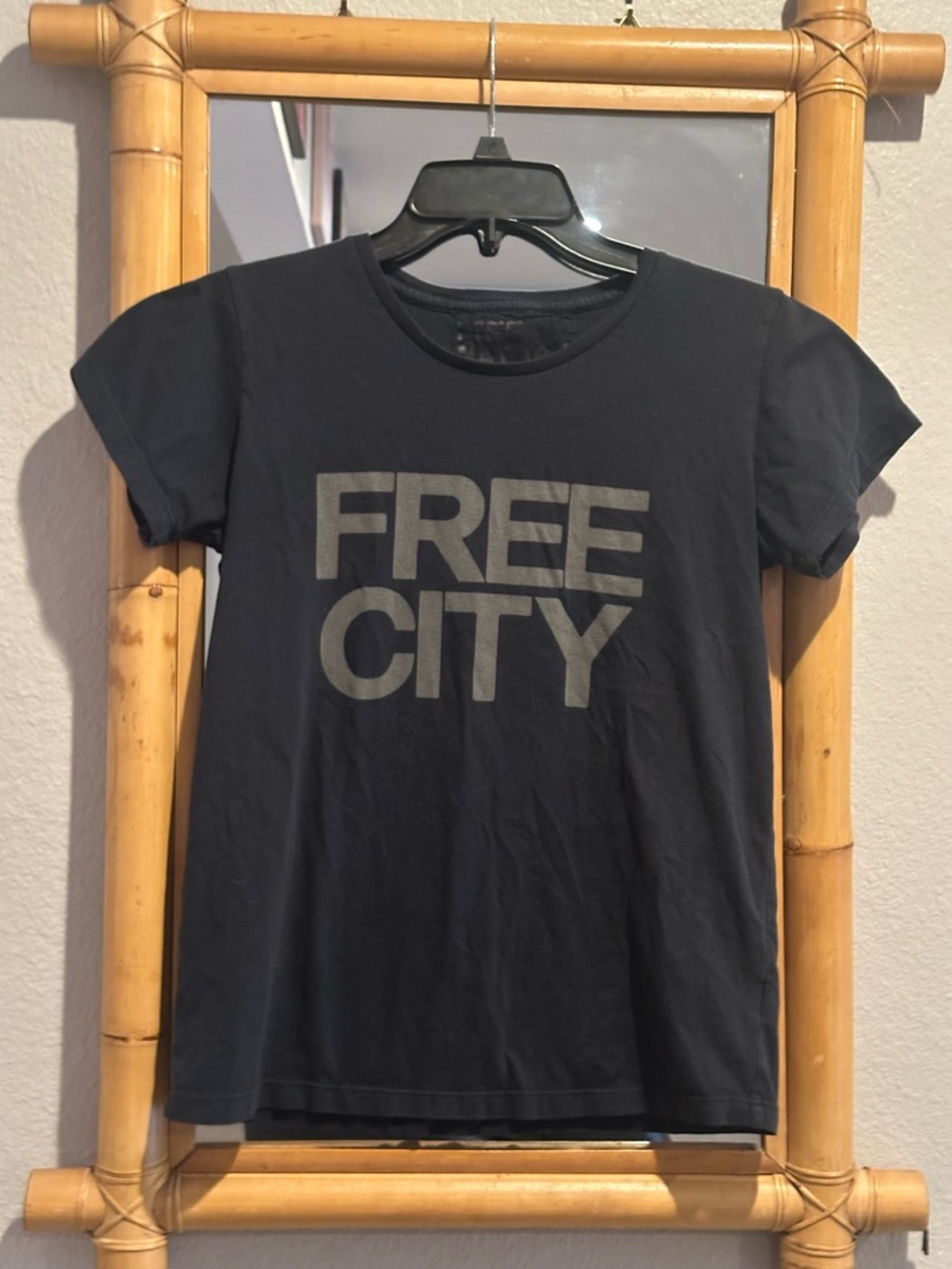 Freecity! EUC Classic black tee. Pre-loved, no flaws seen